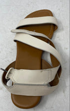 Load image into Gallery viewer, Franco Sarto Womens Ina Beige Leather Open Toe Flat Strappy Sandals Size 10M
