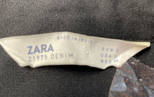 Load image into Gallery viewer, Zara Womens Black Embellished Long Sleeve Collared Button-Up Shirt Size Small

