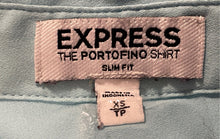 Load image into Gallery viewer, Express Womens Blue Long Sleeve Slim Fit The Portofino Button-Up Shirt Size XS
