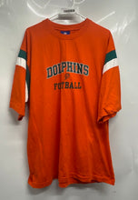 Load image into Gallery viewer, Reebok Mens Orange Miami Dolphins Short Sleeve Football T-Shirt Size XL
