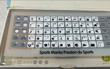 Load image into Gallery viewer, Cricut Machine Sports Mania Shapes Cartridge &amp; Keyboard Lot Of 3 Pieces
