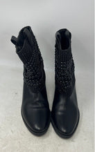 Load image into Gallery viewer, Schutz Womens Black Beaded Embellished Leather Pull-On Ankle Boots Size 8B
