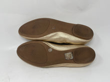 Load image into Gallery viewer, Authentic Tory Burch Womens Melinda Metallic Gold-Tone Ballet Flats Sz 8 Damaged
