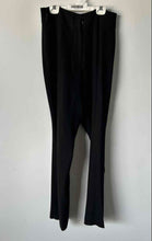 Load image into Gallery viewer, Alfani Womens Black Flat Front Hook &amp; Bar Straight Leg Dress Pants Size 12
