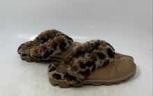 Load image into Gallery viewer, UGG Womens Coquette Brown Leopard Suede Sheepskin Trim Slip-On Slippers EUR 39
