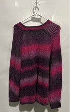 Load image into Gallery viewer, Karl Lagerfeld Womens Pink Black Striped Long Sleeve Pullover Sweater Size XL
