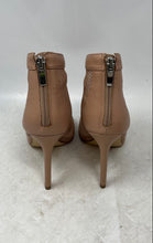 Load image into Gallery viewer, Nine West Womens Ira 2 Taupe Peep Toe Back Zip Stiletto Ankle Booties Size 8M
