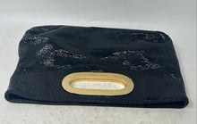 Load image into Gallery viewer, Michael Kors Womens Black Patent Leather Inner Zip Pocket Clutch Handbag
