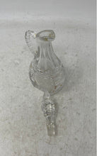 Load image into Gallery viewer, Vintage Cut Crystal Clear Vinegar Or Oil Cruet With Handle And Crystal Stopper
