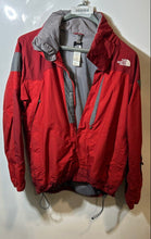Load image into Gallery viewer, The North Face Mens Red Long Sleeve HyVent Waterproof Hooded Rain Jacket Size M
