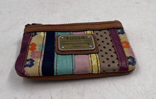 Load image into Gallery viewer, Authentic Fossil Womens Brown Multicolor Printed Patchwork Coin Wallet
