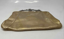 Load image into Gallery viewer, Adrienne Vittadini Womens Gold Leather Inner Pocket Chain Strap Clutch Purse
