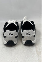 Load image into Gallery viewer, Hobibear Mens Black White Wide Toe Lace-Up Low Top Sneaker Shoes Size 42
