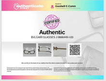 Load image into Gallery viewer, Authentic Bvlgari Women's Black/Gold Tone Glasses
