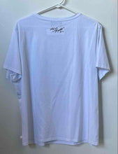 Load image into Gallery viewer, Karl Lagerfeld Womens White Graphic Print Short Sleeve Crew Neck T-Shirt Size XL
