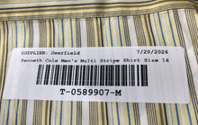 Load image into Gallery viewer, Kenneth Cole Mens Multicolor Striped Pockets Long Sleeve Dress Shirt Size 16

