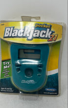 Load image into Gallery viewer, Radica Pocket BlackJack 21 Model 17009 Blue Handheld Game Age 8+ Not Tested
