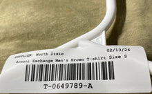 Load image into Gallery viewer, Armani Exchange Mens Brown Short Sleeve Crew Neck Pullover T-Shirt Size S
