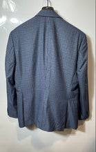 Load image into Gallery viewer, Michael Kors Mens Blue Black Gingham Long Sleeve Two-Button Blazer Size 42S
