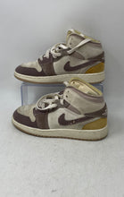 Load image into Gallery viewer, Nike Unisex Kids Air Jordan 1 Mid SE Craft Beige Brown Sneakers Shoes Size 4Y
