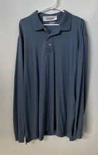Load image into Gallery viewer, Lands' End Mens Navy Blue Cotton Long Sleeve Traditional Fit Polo Shirt Size XXL
