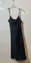 Load image into Gallery viewer, Zara Womens Black Sleeveless Spaghetti Strap Cowl Neck Midi Slip Dress Size M
