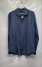 Load image into Gallery viewer, Hugo Boss Mens Blue Printed Cotton Collared Long Sleeve Button-Up Shirt Size XL
