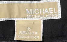 Load image into Gallery viewer, Michael Kors Womens Black Regular Fit Straight Leg Trouser Pants Size 16
