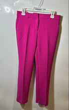 Load image into Gallery viewer, Ann Taylor Womens Pink Flat Front Slash Pocket Straight Leg Ankle Pants Size 4P
