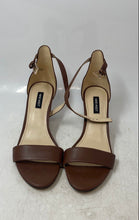 Load image into Gallery viewer, Nine West Womens Pruce Brown Leather Block Heel Ankle Strap Sandals Size 8M
