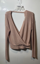 Load image into Gallery viewer, Forever 21 Womens Pink Long Sleeve Surplice Neck Regular Fit Wrap Sweater Size M

