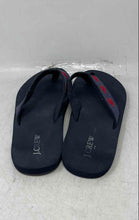 Load image into Gallery viewer, J.Crew Mens Blue Embroidered Open Toe Slip-On Flat Flip Flop Sandals No Size
