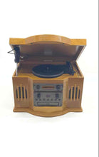 Load image into Gallery viewer, S.O.S.L. 3-Speed Turntable CD AM/FM Radio &amp; Cassette Player Not Tested
