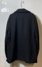 Load image into Gallery viewer, Armani Exchange Mens Black Long Sleeve Double-Breasted Pea Coat Size Large
