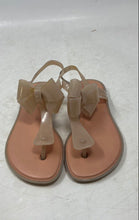Load image into Gallery viewer, Mel Dreamed By Melissa Kids Clear Beige Bow Ankle Strap Thong Sandals Size 1
