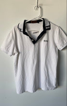 Load image into Gallery viewer, Hugo Boss Mens White Pima Cotton Short Sleeve Slim Fit Polo Shirt Size Small
