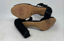 Load image into Gallery viewer, Vince Camuto Womens Shelbin3 Black Suede Buckle Ankle Strap Heels Size 10 M
