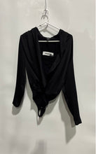Load image into Gallery viewer, Express Womens Black Long Sleeve One-Piece Bodysuit Size Small
