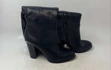 Load image into Gallery viewer, Aldo Womens Black Leather Block Heel Side Zip Knee-High Riding Boots Size 9
