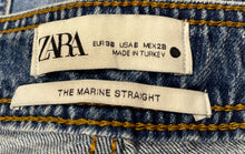Load image into Gallery viewer, Zara Womens Blue Medium Wash Denim The Marine Straight Leg Jeans Size 6
