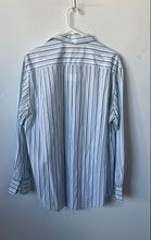 Load image into Gallery viewer, Tasso Elba Mens White Multi Striped Cotton Long Sleeve Button-Up Shirt Size M
