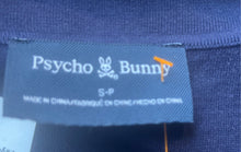 Load image into Gallery viewer, Psycho Bunny Mens Blue White Striped Short Sleeve Golf Polo Shirt Size S-P
