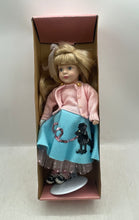 Load image into Gallery viewer, Chatelaine Pink Blue Dress Outfit Fine Collectible Porcelain Doll With Box

