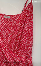 Load image into Gallery viewer, Guess Womens Red White Geometric Print Spaghetti Strap Maxi Dress Size S
