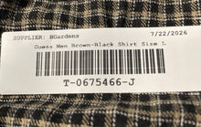 Load image into Gallery viewer, Guess Mens Brown Black Plaid Collared Long Sleeve Button-Up Shirt Size Large
