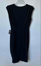 Load image into Gallery viewer, Express Womens Black Faux Wrap V-Neck Back-Zip Sheath Dress Size XS With Tag
