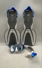 Load image into Gallery viewer, Oceanic Worldwide White Gray Water Sports Equipment Snorkeling Set With Bag
