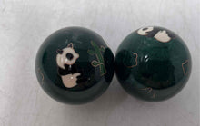 Load image into Gallery viewer, Set Of 2 Pcs Green Panda Print Chinese Massage Balls Collectible In Case
