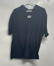 Load image into Gallery viewer, Vince Camuto Mens Blue Short Sleeve Button-Down Collar Button-Up Shirt Size XL
