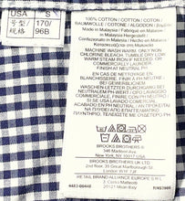 Load image into Gallery viewer, Brooks Brothers Mens Dark Blue And White Collared Button-Up Shirt Size Small
